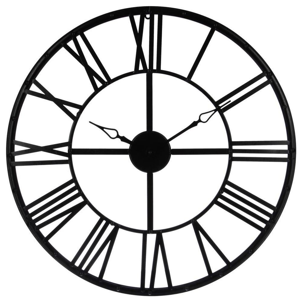 Atmosphera Créateur d'intérieur® Große schwarze Metalluhr - Produktbild 