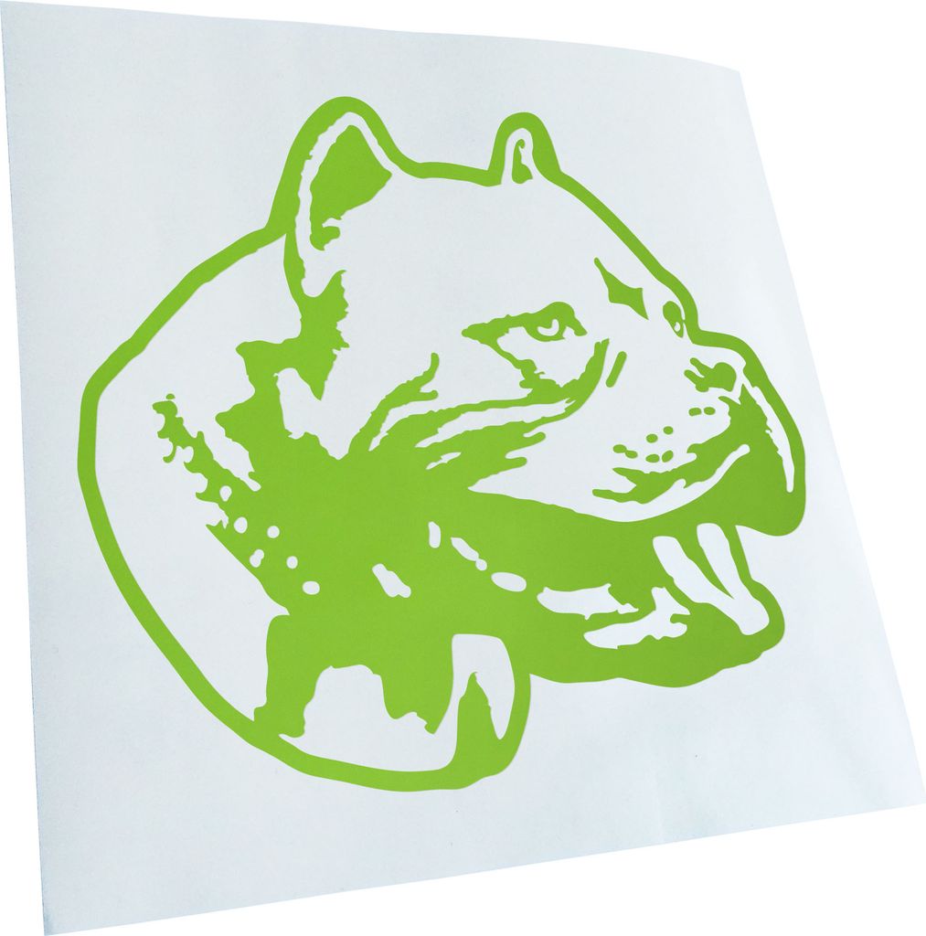 Kiwistar - Autoaufkleber - American Pitbull Terrier - Lichtblau - 11x10cm - Aufkleber für Auto, Laptop, Fahrrad, LKW, Motorrad mehrfarbig JDM Deca...