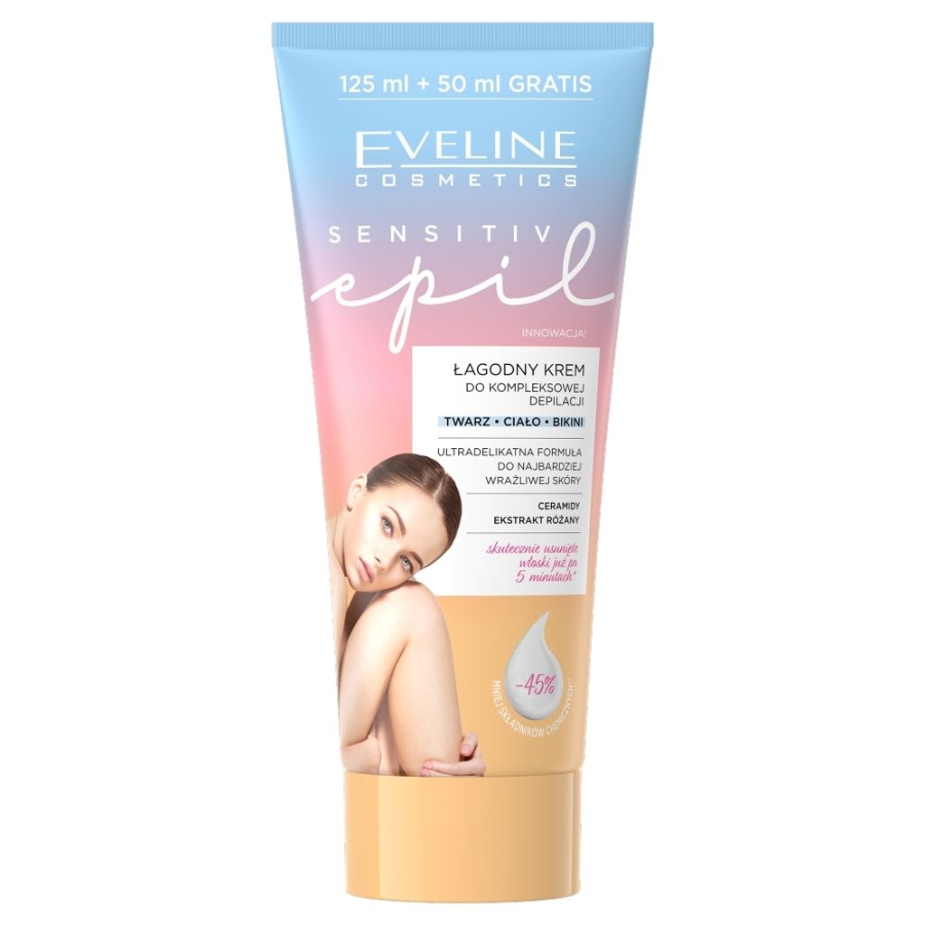 Eveline Cosmetics Sensitive Epil – feuchtigkeitsspendende, regenerierende Enthaarungscreme