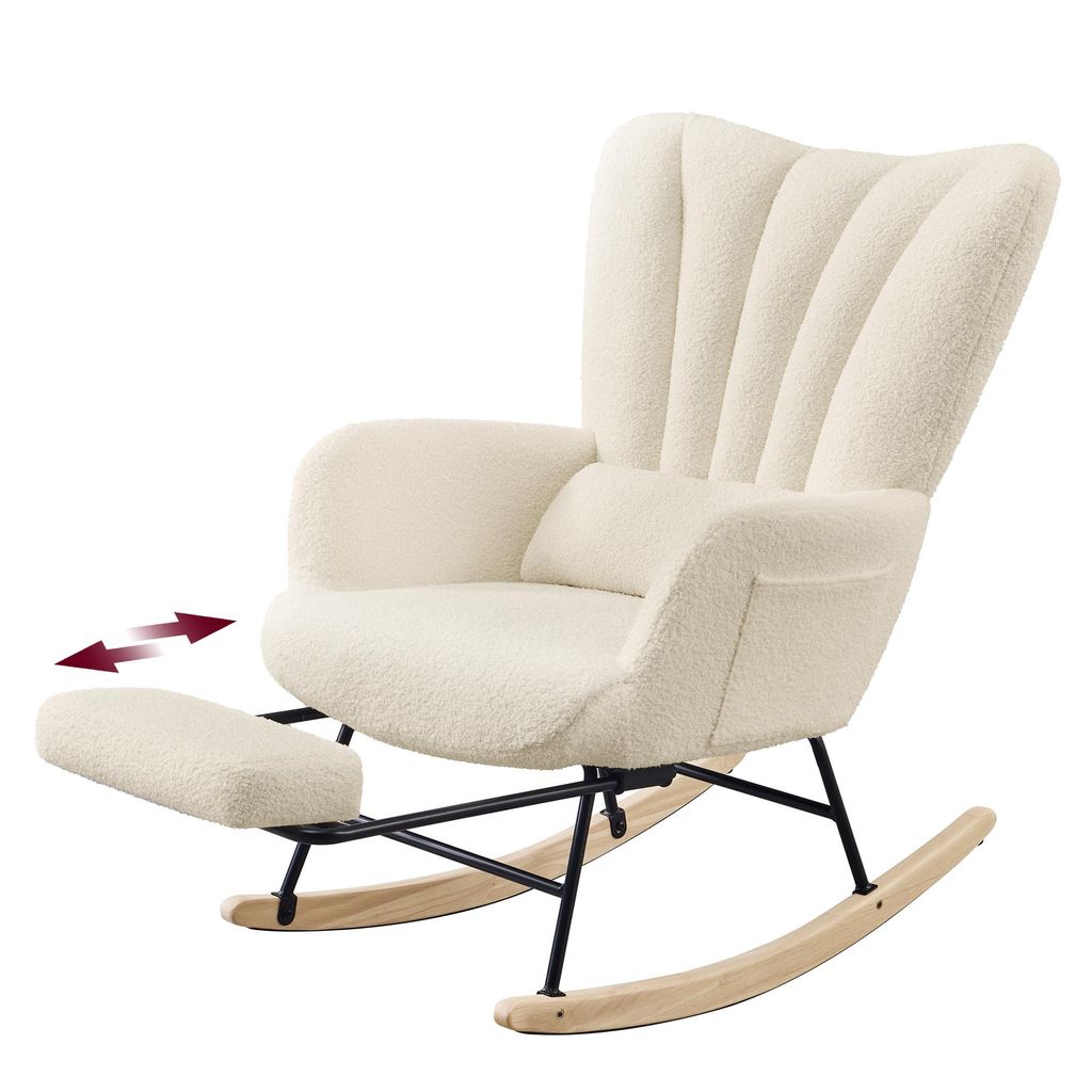 Houpací křeslo SONGMICS s výsuvnou opěrkou nohou, houpací Obrázek produktu 