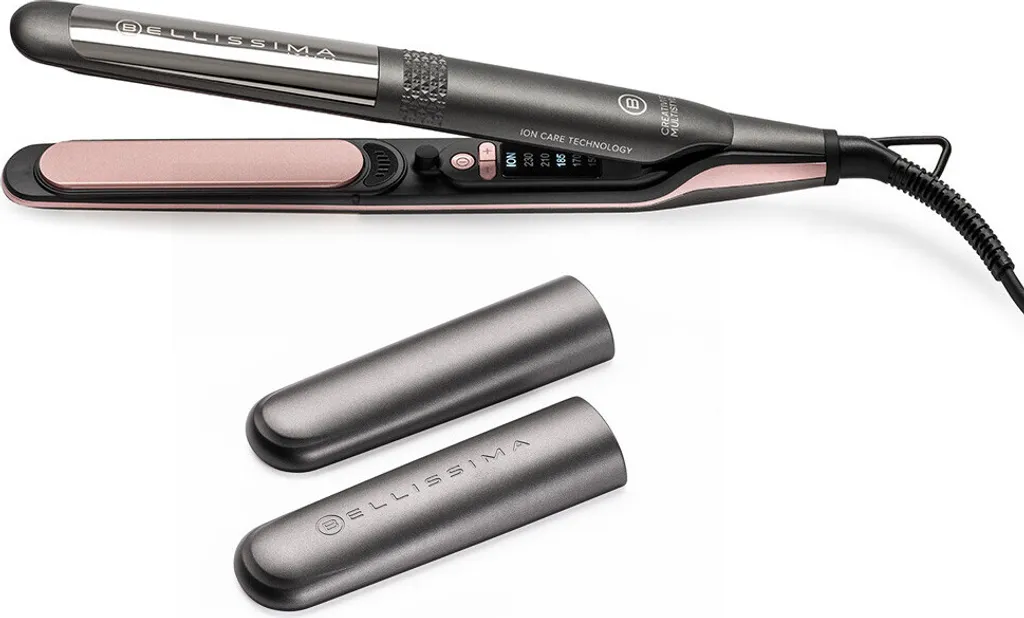 Lisseur Cheveux Bellissima Creativity Multistyle Noir et Rose 2m Pro