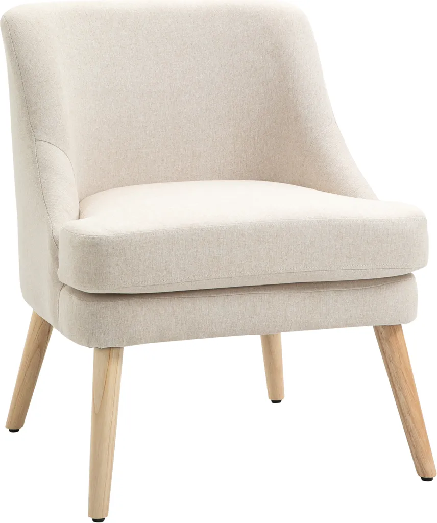 HOMCOM Sedia Imbottita Design Moderno Bianco Legno - Offerta Online