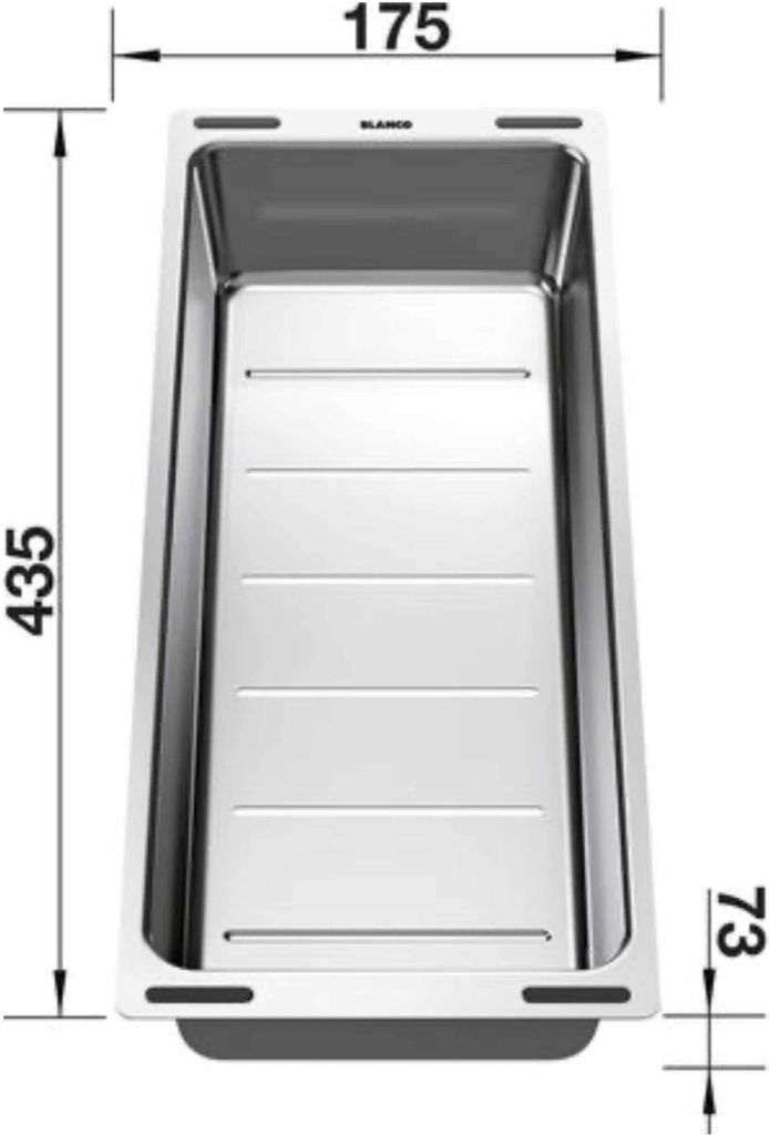 BLANCO 227689, Grau, 174 mm, 435 mm, 74 mm Produktbild 