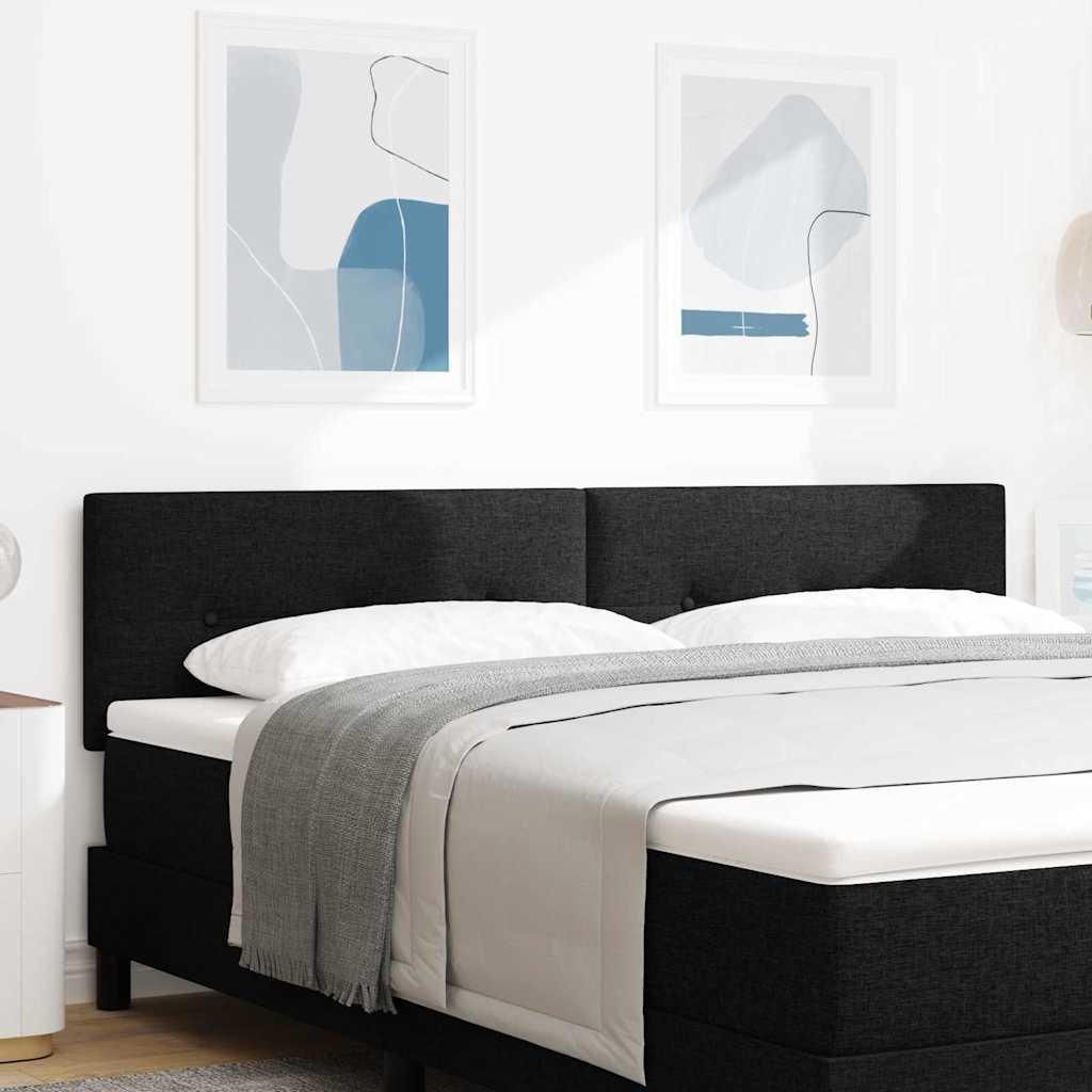 Möbel LED-Kopfteil mit LED -Streifenleuchten Schwarz 180 cm Stoff - Kopfteile 3338150