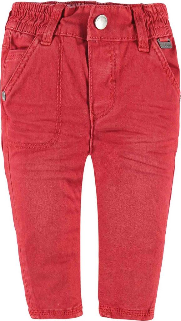 Rote Hose Gr. 74 mit Washed-Out-Look, 5-Pockets und größenverstellbarem Bund