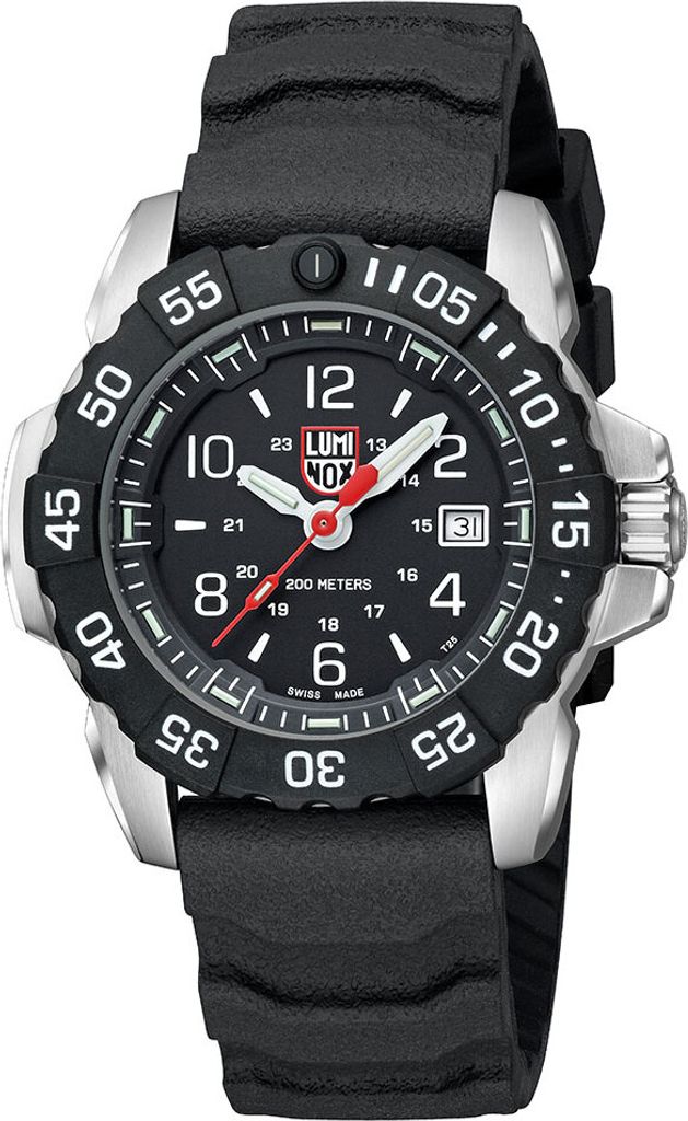 Luminox XS.3251.CB Navy SEAL Steel 20ATM silber schwarz Kautschuk Herren Uhr NEU