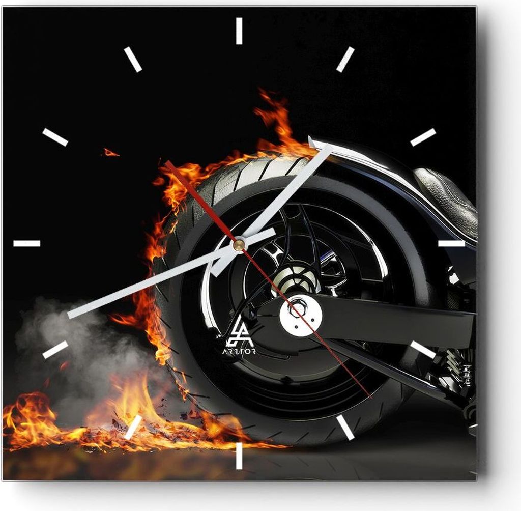 Wanduhr - Quadrat - Glasuhr - Zerhacker geschwindigkeit Produktbild 