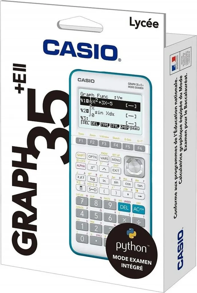 Casio Graph 35+E II Calculatrice Graphique Python Mode Examen