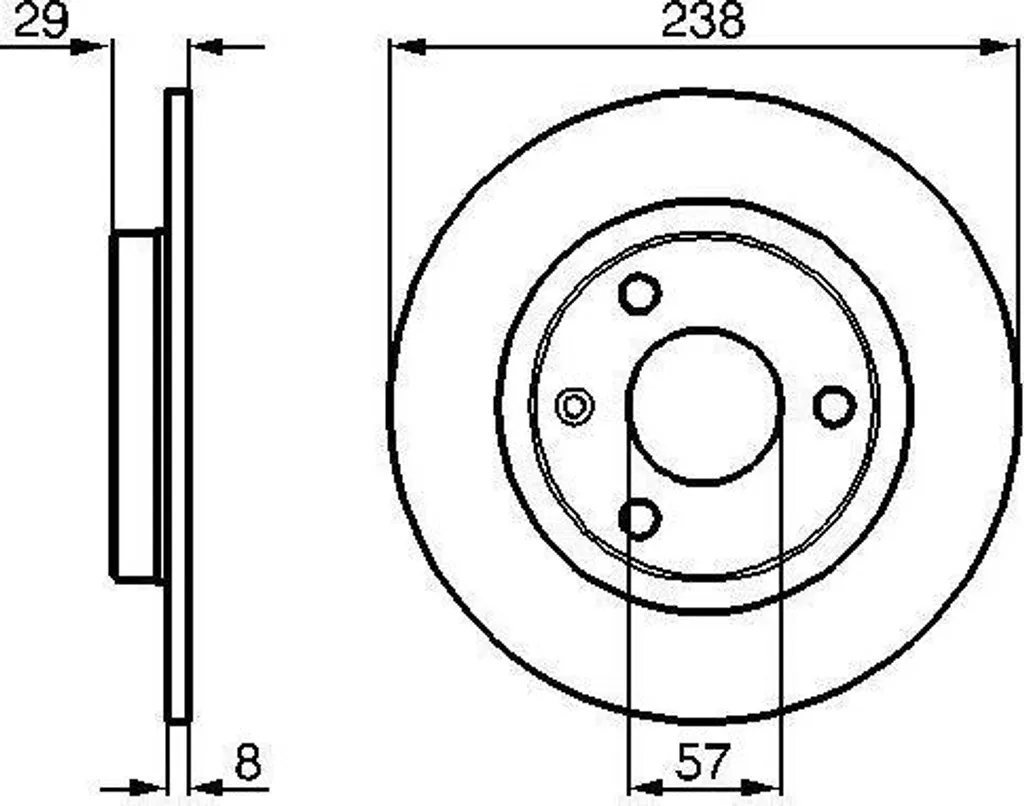 Disque de Frein Bosch OE 4246F8 pour Peugeot 106 et Citroën Saxo AX