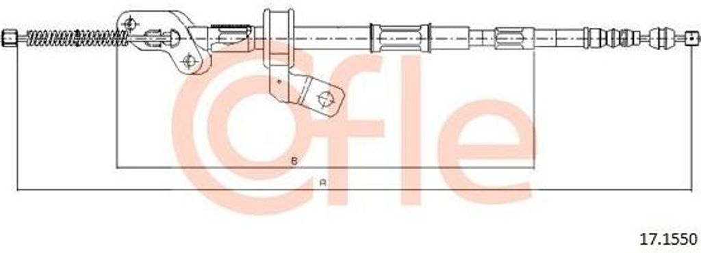 COFLE 17.1550 Seilzug, Handbremse OE 4643042010 kompatibel mit RAV 4