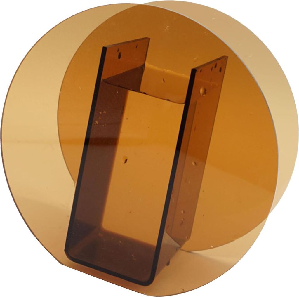 Braun Acryl Vase Transparent Dekorative Blumenvase Nordisches Glas Vase Ornament für Büro Wohnzimmer Bücherregal Brauner Kreis