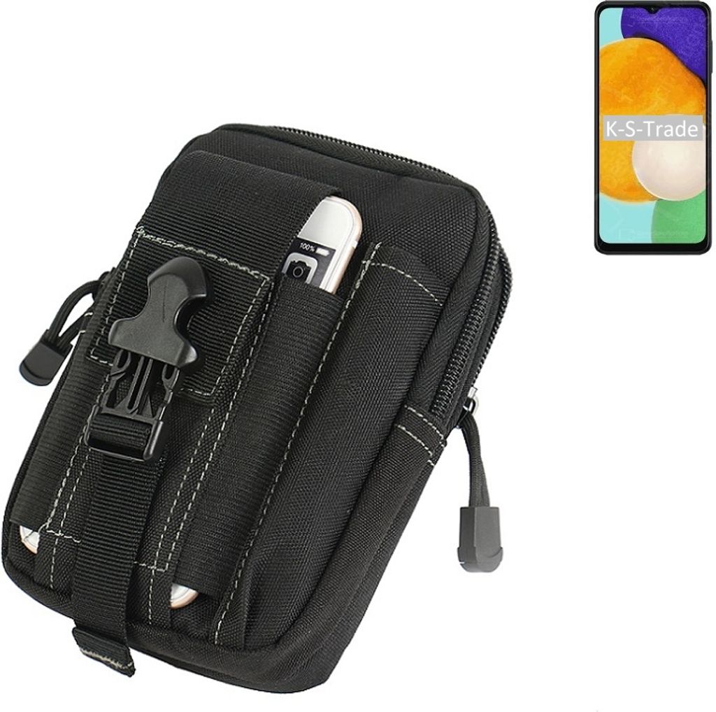 K-S-Trade Gürtel Tasche kompatibel mit Samsung Galaxy A13 5G Gürteltasche Holster Schutz Hülle Handy Hülle Smartphone outdoor Handy-Hülle schwarz