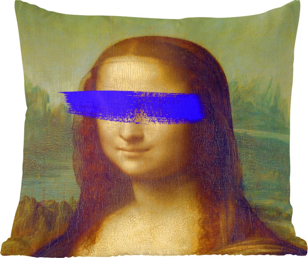 MuchoWow Zierkissen Sofakissen Wohnzimmer Dekokissen 45x45 cm Mona Lisa - Leonardo da Vinci - Kunst - Schlafpolster - Polster für das Sofa