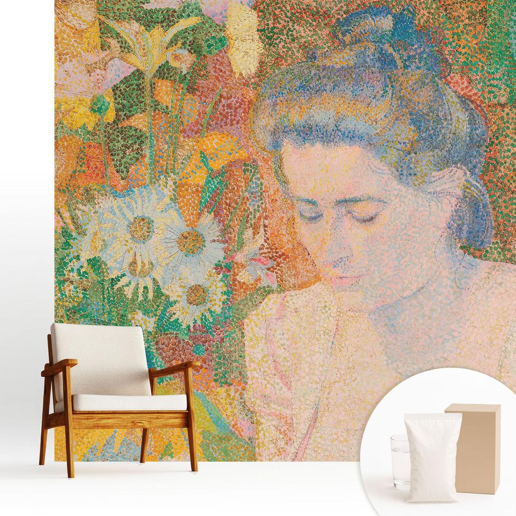 Fototapete - 250x250 cm - Tapete - Wandtapete - Wandbilder - Dekofolie - Tapete Folie - Wand - Dekoration - Wohnzimmer - Blumenporträt