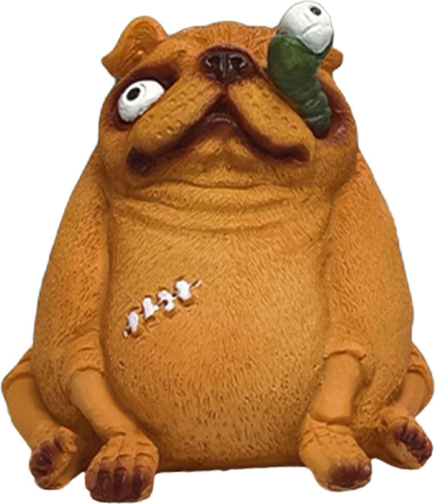 Halloween Zombie Hund Figurine Spooky Bulldog Harz Statue Skulptur Indoor Outdoor Garten Desktop Dekoration Ornament Festival Geschenk
