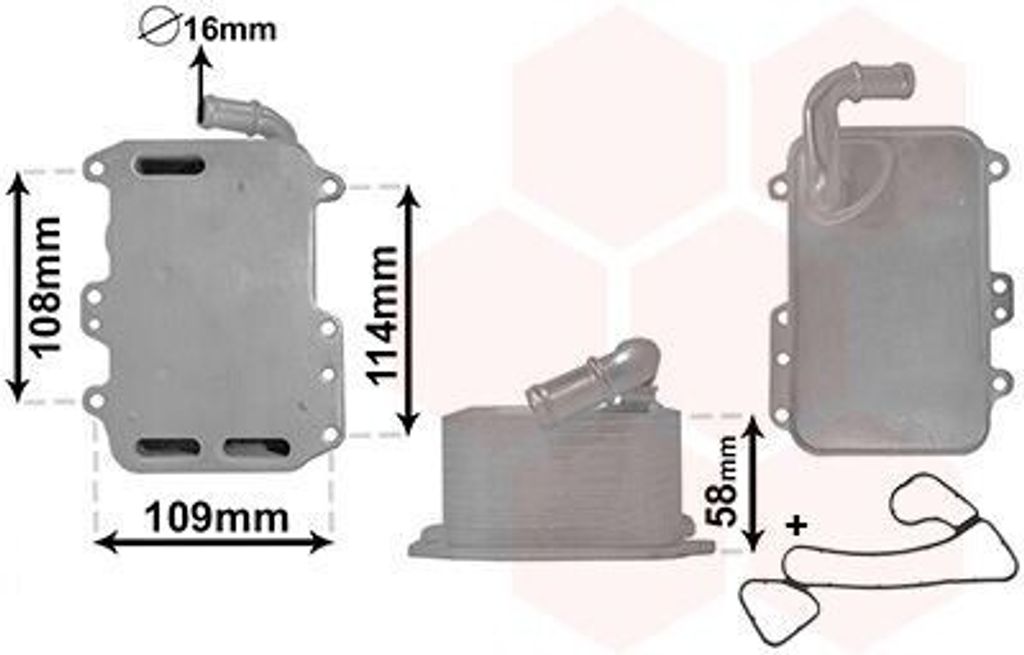 VAN WEZEL 03003405 Ölkühler Motoröl für VW Touareg (7P5, 7P6) für AUDI A4 Avant (8K5, B8) A6 Avant (4G5, 4GD, C7) A4 B9 Avant (8W5, 8WD) Q5 (8RB)