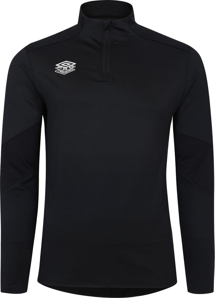 Umbro - "Optimus Training" Midlayer mit kurzem Reißverschluss für Herren/Damen Uni UO2439 (M) (Schwarz)