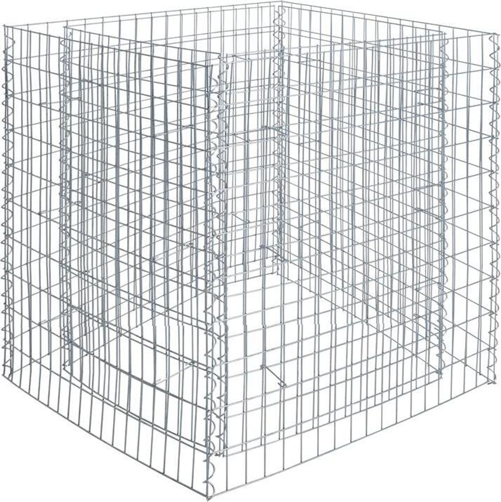 Gabionenhochbeet Hochbeet Gabione 90x90x100 cm Pflanzkorb Drahtgitter Steinkorb