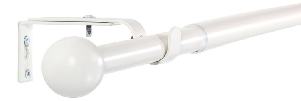 Gardinenstange ausziehbar Flexa Weiß Endstück Kugel 16/19mm – 160-300cm