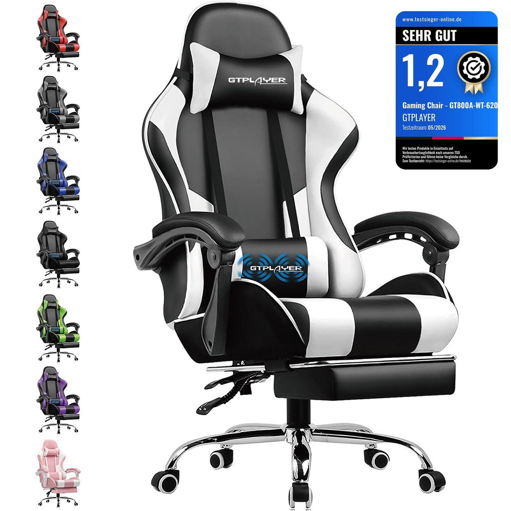 GTPLAYER Bürostuhl Gaming Stuhl Massage Gaming Sessel Produktbild 