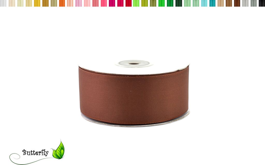 25m Rolle Ripsband 38mm, Farbauswahl:braun 870