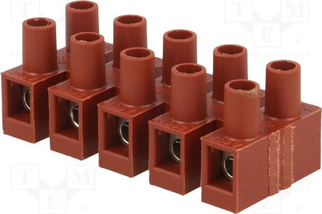 1x Klemmleiste 4mm2 400V Schraubklemme Klemmen: 10 BM 93FS5 Klemmleisten Wege: 5
