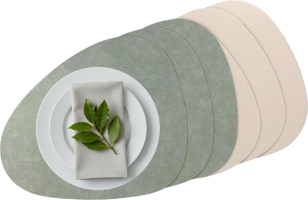 Platzset 6er Set, 2in1 Wende-Tischunterlage Kunstleder Produktbild 