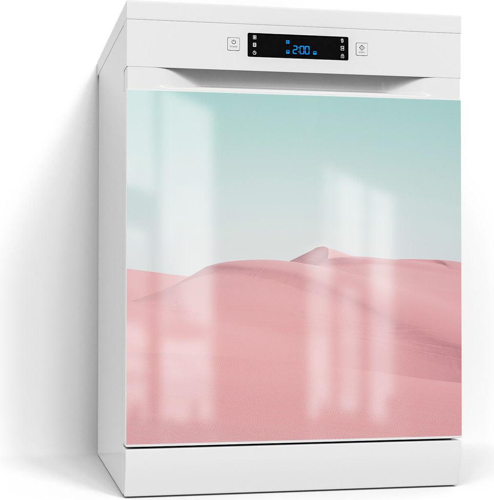 DEQORI Magnetmatte Spülmaschine Standard 60x60 cm 'Rosige Stille' Magnetfolie Deko-Folie