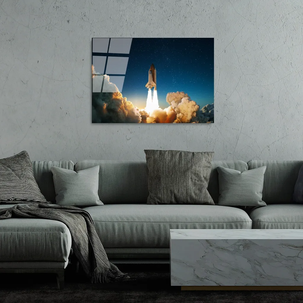 Quadro da parete di alta qualità, in vetro acrilico o composito di alluminio, non in lino, moderno, XXL, decorazione da parete (leopardato 03, vetro acrilico 80 x 55 cm