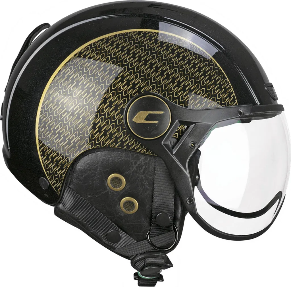 Casque homologué CGM 801G EBI GOLD Noir Or Perle XS double usage