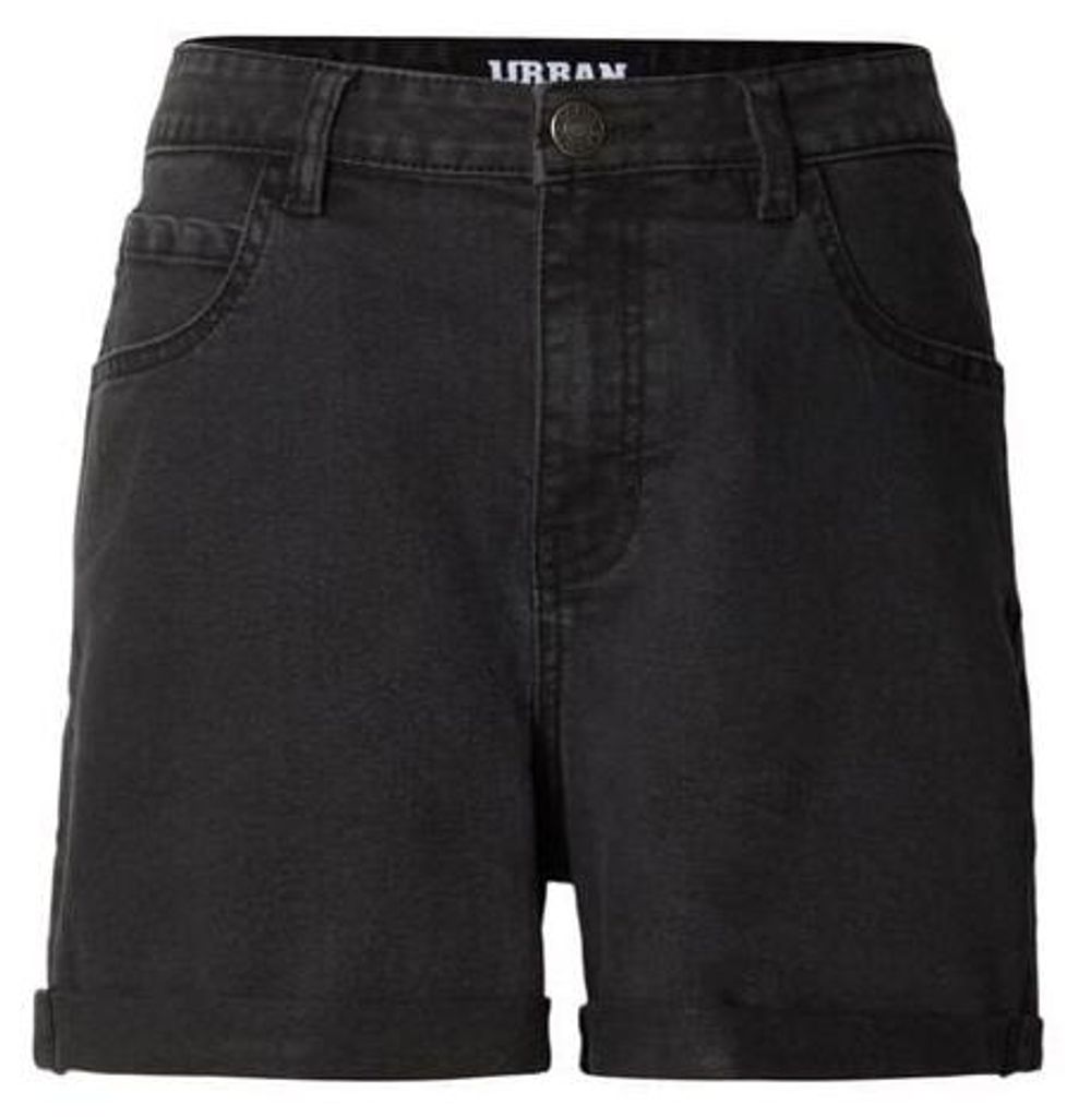 Urban Classics Short Damen Ladies High Waist Denim Shorts schwarz 27
