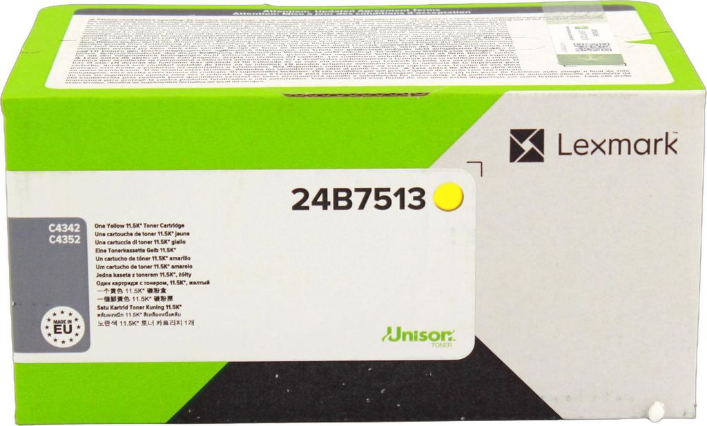 Lexmark 24B7513 Tonerkartusche Gelb 11.500 Seiten für Lexmark XC4342