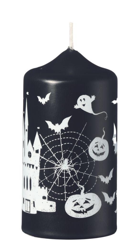 Kerze Halloween Schwarz 120 x Ø 60 mm Produktbild 