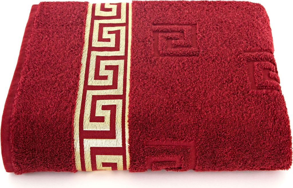 Luxus Medusa Badetuch 100x150 cm - Bordeaux - feinste Produktbild 