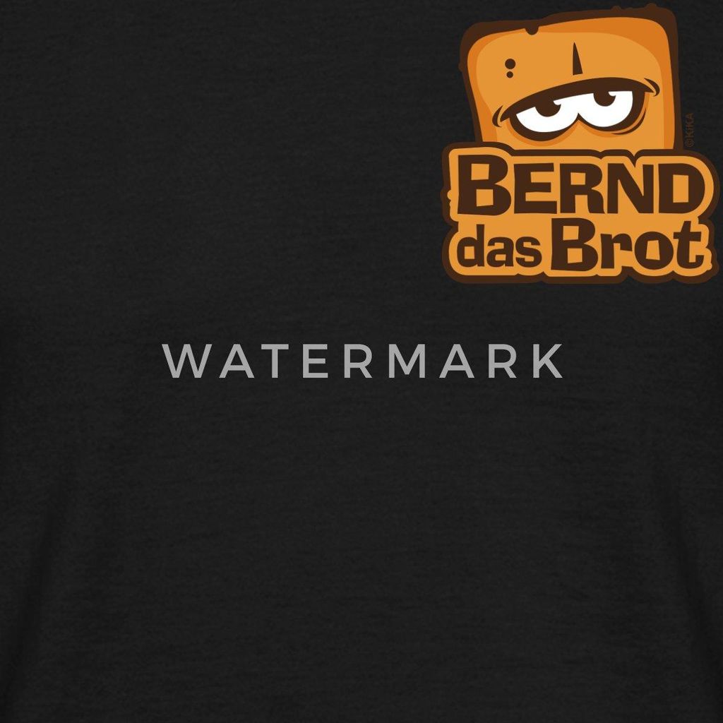 Spreadshirt Bernd Das Brot Brustdesign Logo Männer T-Shirt, M, Schwarz