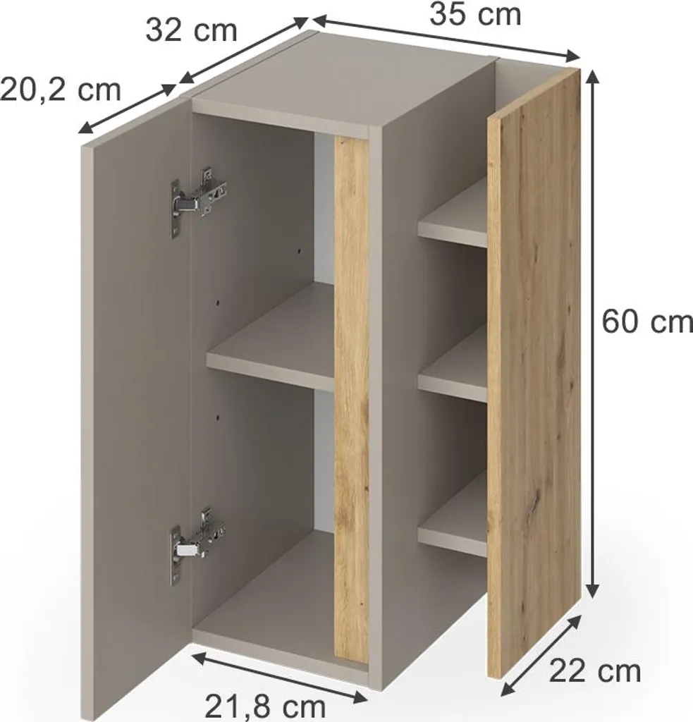 Aménager une petite salle de bain avec le meuble Vicco Edelin 60 cm
