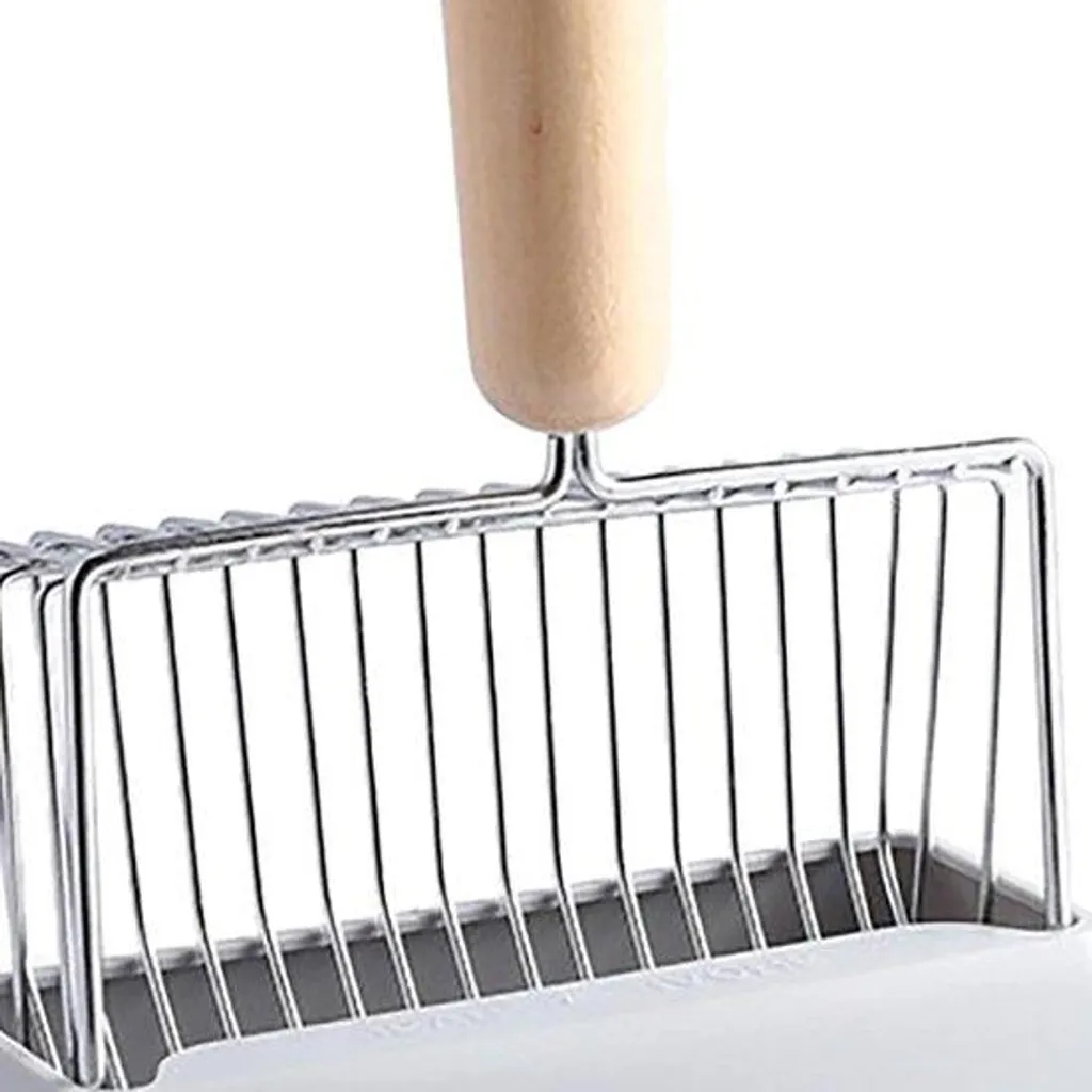 Bac à litière ouvert format XL avec pelle robuste en métal coloris gris