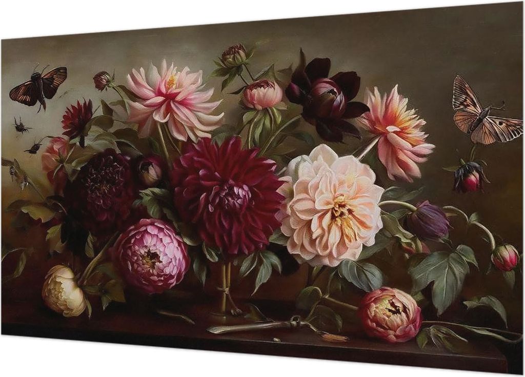 Fototapete - Wandbilder für Wohnzimmer - 416x254 - Dekorative Wandfolie - Modernes Design für Wanddekoration - Tapeten für Innenräume - Blumenp...