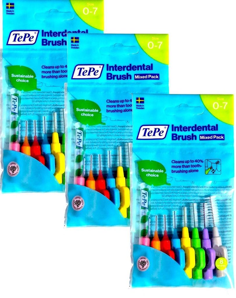 3x8 TePe Original Interdentalbürsten - 0,4  bis 1,5 mm Produktbild 
