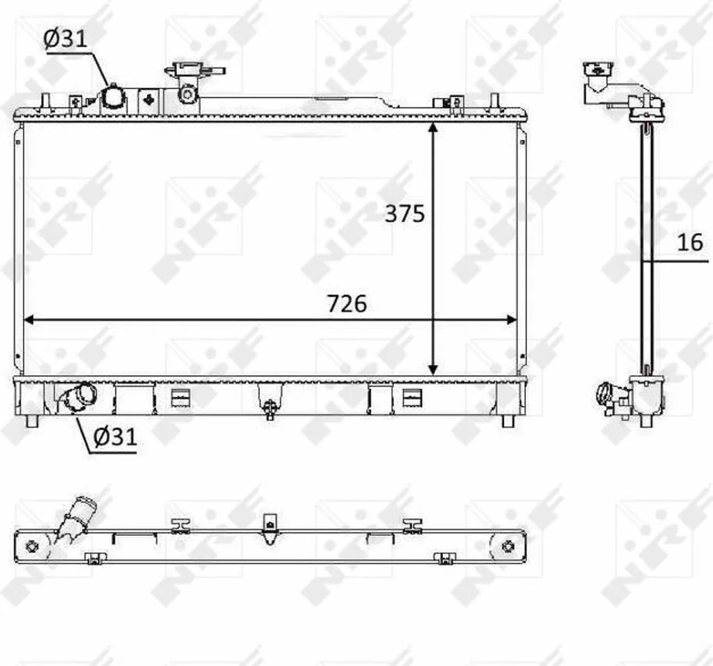 Radiateur de refroidissement moteur Mazda 6 G - Remplacement NRF 58393