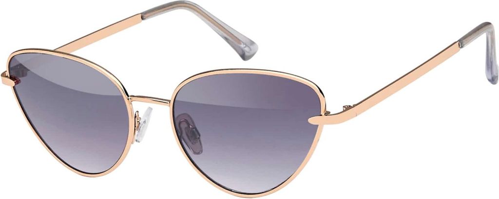 Gil Damen Sonnenbrille Runde Designer 80er Modern Urlaub Sommer Strand 30484 Schwarz-Violett