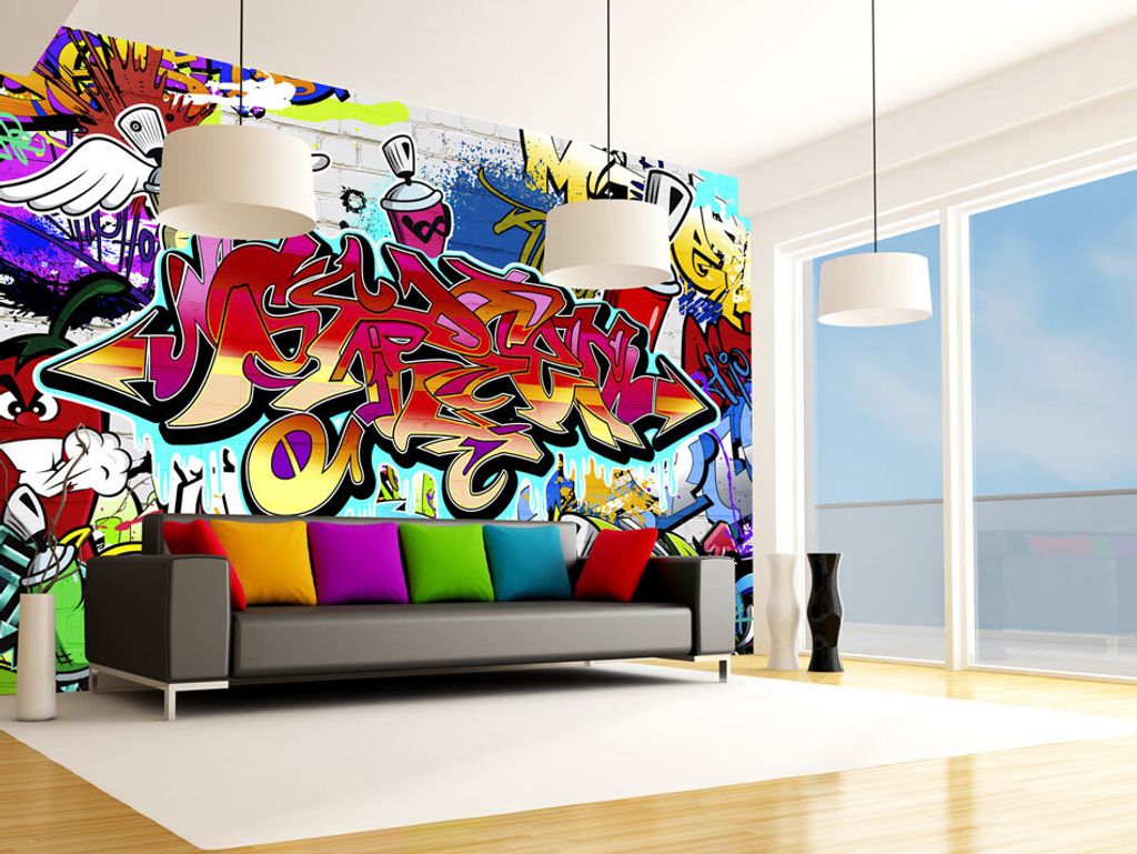 Vlies Fototapete 400x280 cm Tapeten Wandtapete XXL Graffiti f-A-0018-a-b