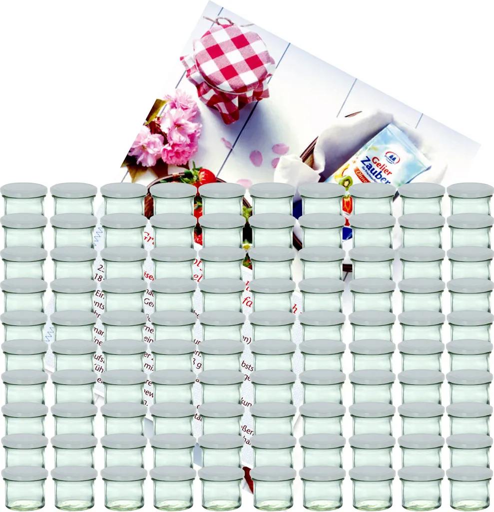 Kit 100 Vasetti 125ml TO 66 Bianco per Marmellate e Gelatine Diamant