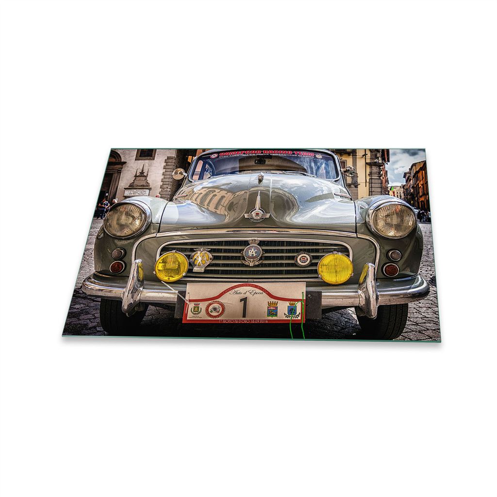 Herdabdeckplatte Glaskeramik 1 Teilig 80x52 Auto Grau Abdeckung Glas Spritzschutz Deko