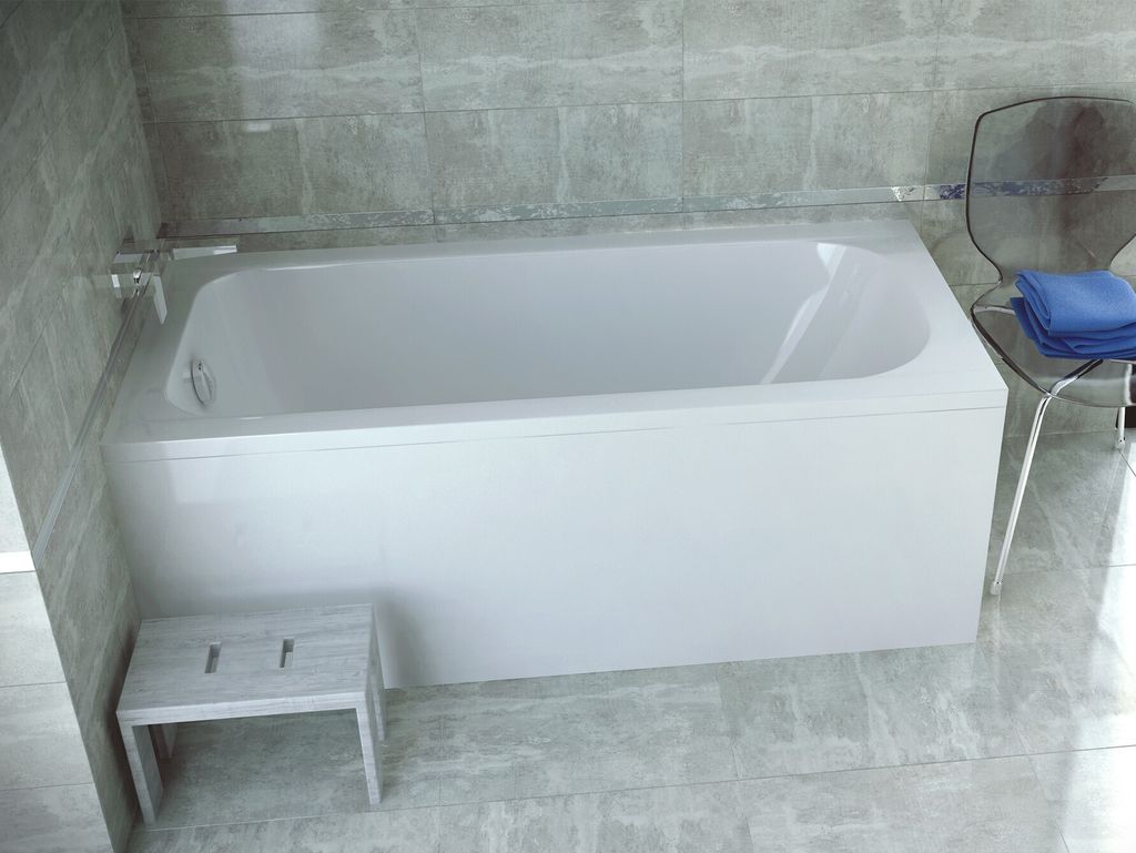 Wanna Akrylowa Zestaw 3w1 Prostokątna 150x70 Biała, Zdjęcie produktu 