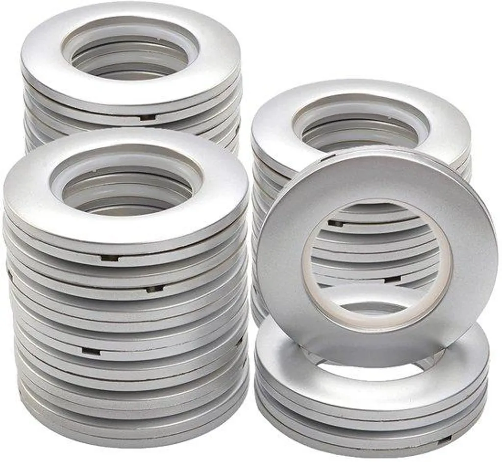 Anneaux rideaux 40 mm argent anti-rouille pour une glisse fluide - 32p