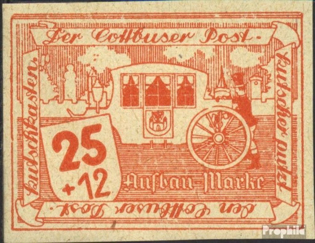 Briefmarken Cottbus 1946 Mi 32w postfrisch Wiederaufbau