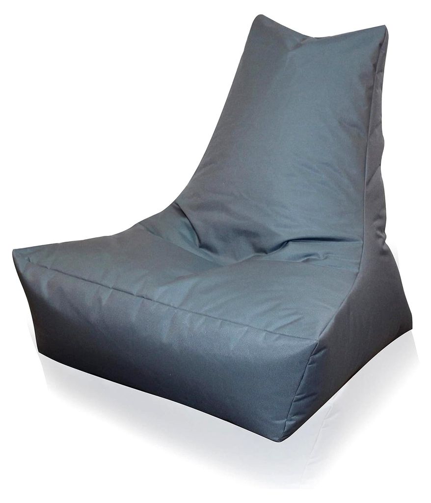 XXL Lounge-Sessel, ca. 100x90x80 cm, Sitzsack für Innen- und Außenbereich, wasserabweisend, Farbe grau