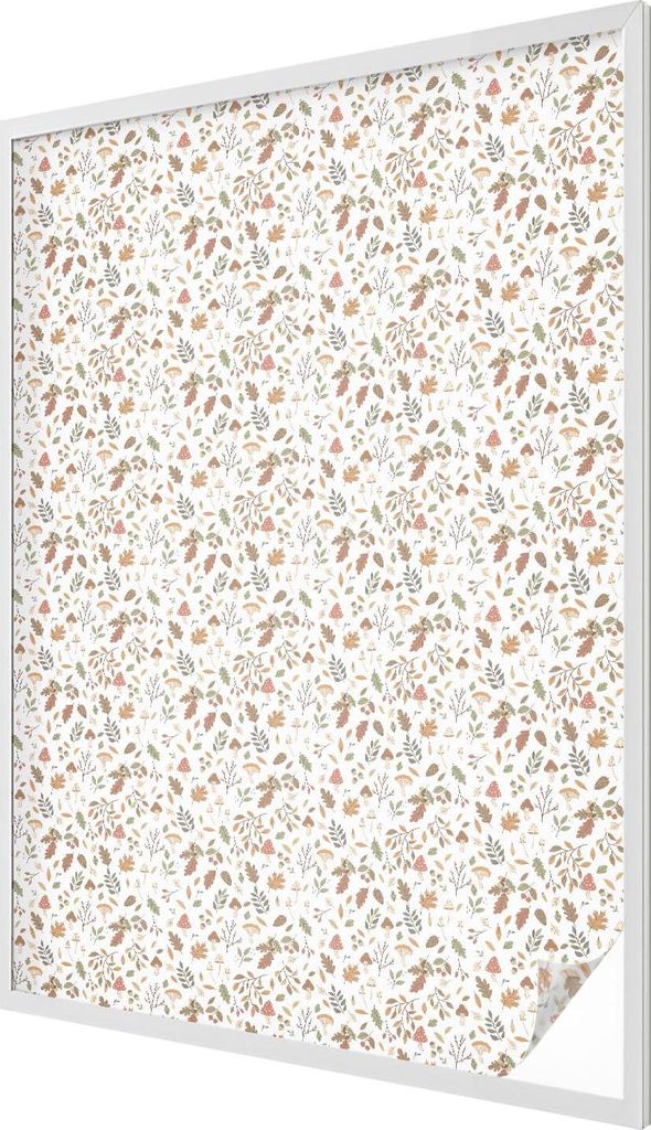 Buntglas Fensterfolie – 146x100 cm – Stained-Glass Design – blickdichte dekorative Sichtschutzfolie – selbstklebend, UV-Schutz – Herbstmu...
