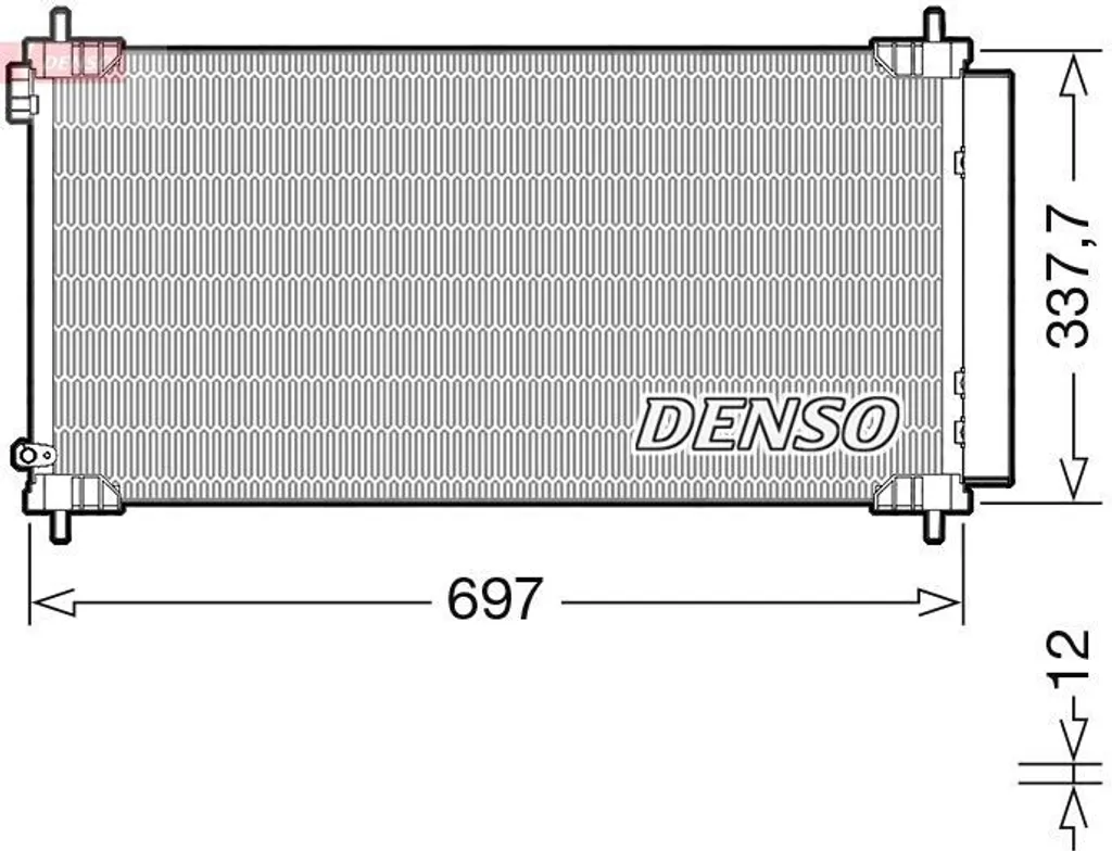 Condenseur climatisation DENSO DCN50120 robuste avec filtre déshydrateur